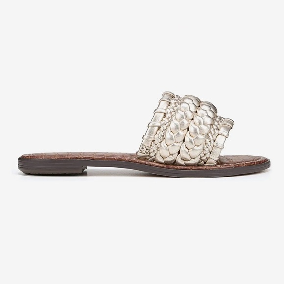 Sam Edelman Gold Giada Braided Sandal NIB Women’s Size 7.5 - Picture 3 of 10